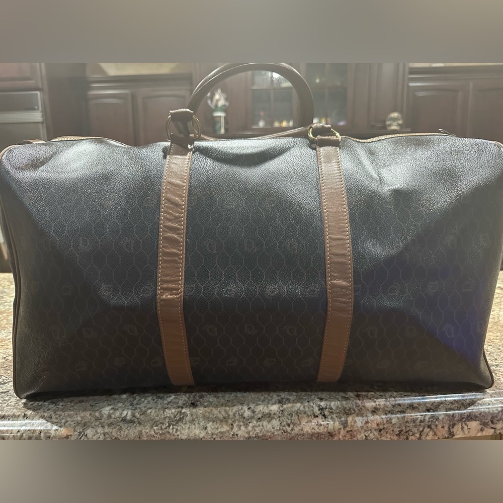 Christian Dior Extra Large Honeycomb Vintage Duffle Bag w/ Rare Lock & Key!! - Picture 11 of 13
